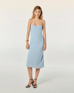FROM FUTURE Robe Longue Bretelle Emmy BabyBlue Clearance