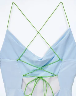 FROM FUTURE Robe Longue Bretelle Emmy BabyBlue Clearance