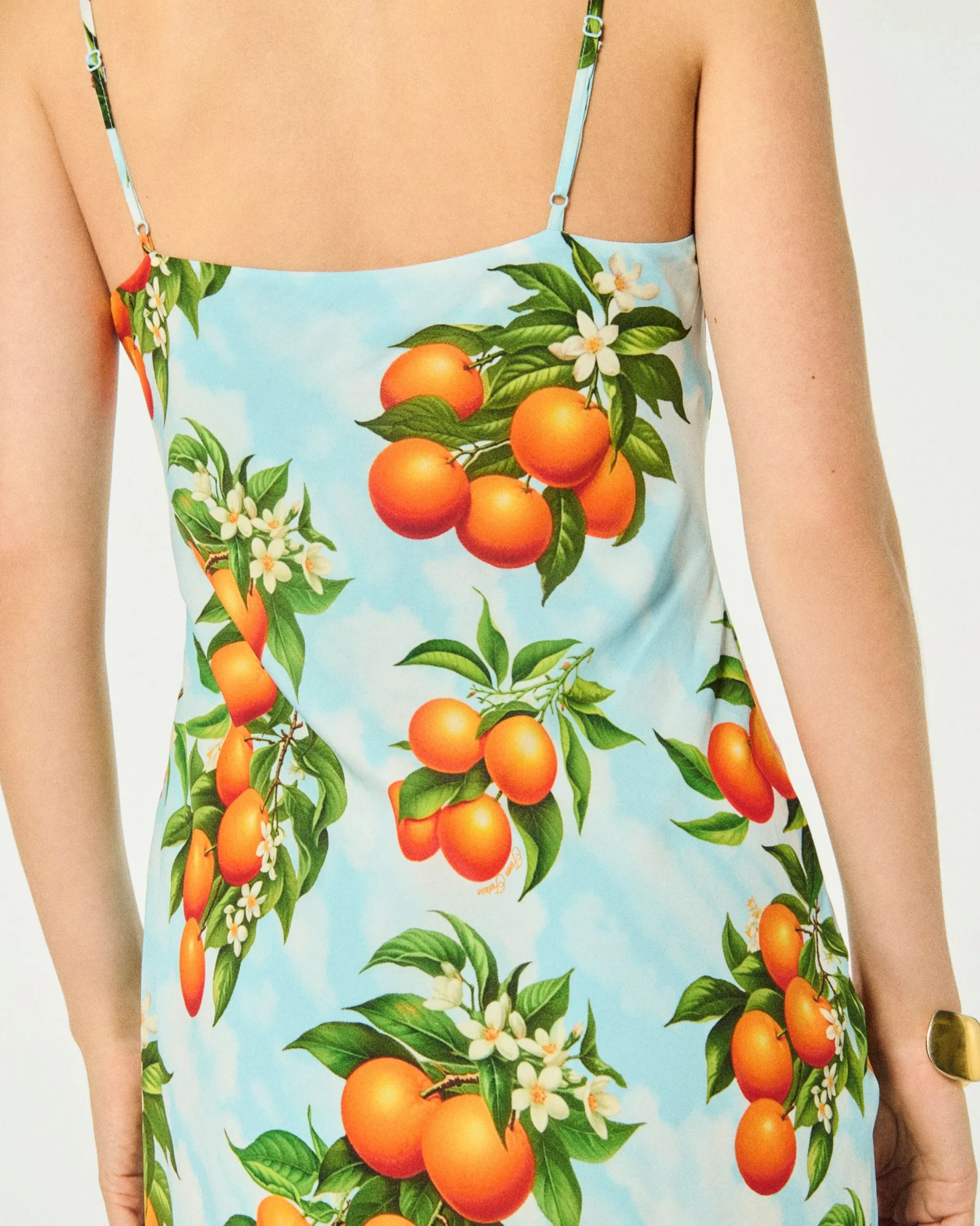 FROM FUTURE Robe Longue Bretelle Ilona OrangeSky Hot