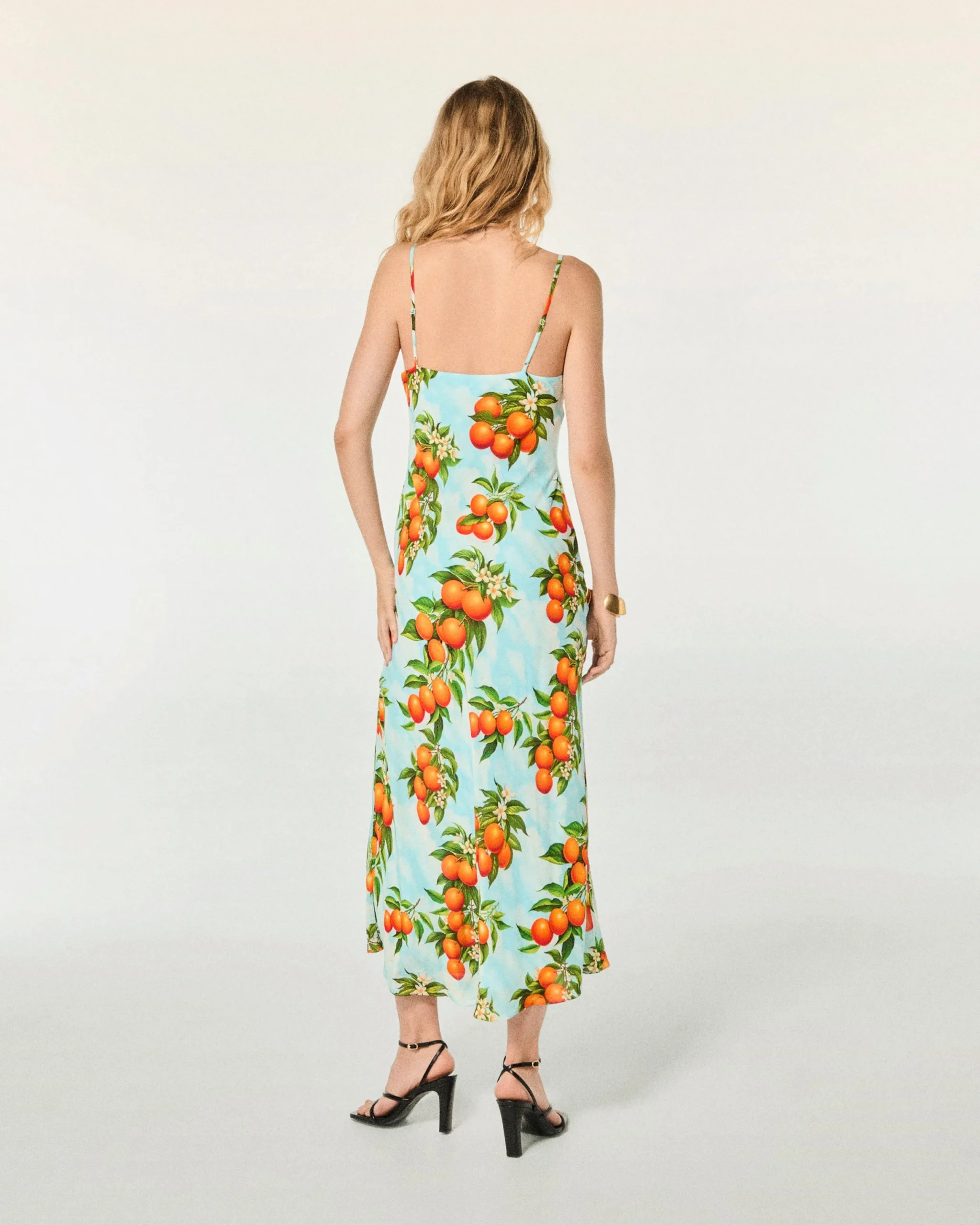FROM FUTURE Robe Longue Bretelle Ilona OrangeSky Hot