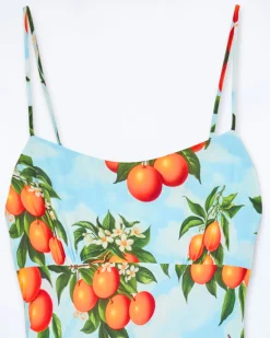 FROM FUTURE Robe Longue Bretelle Ilona OrangeSky Hot