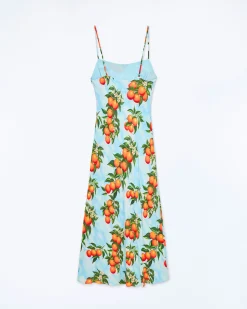 FROM FUTURE Robe Longue Bretelle Ilona OrangeSky Hot