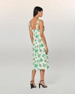 FROM FUTURE Robe Longue Bretelle Leatitia SpringFlower Hot