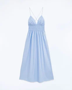 FROM FUTURE Robe Longue Bretelle Liah BabyBlue Flash Sale
