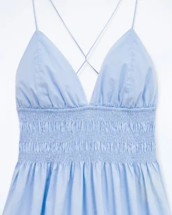 FROM FUTURE Robe Longue Bretelle Liah BabyBlue Flash Sale