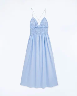 FROM FUTURE Robe Longue Bretelle Liah BabyBlue Flash Sale