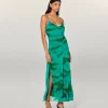 FROM FUTURE Robe Longue Bretelle Mousseline MarvelousGreen Fashion