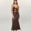 FROM FUTURE Robe Longue Bretelle Naia Chocolat Shop