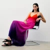 FROM FUTURE Robe Longue Bretelle Sofia BlurrySunset Flash Sale