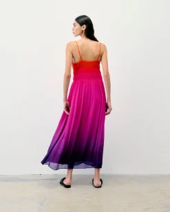 FROM FUTURE Robe Longue Bretelle Sofia BlurrySunset Flash Sale