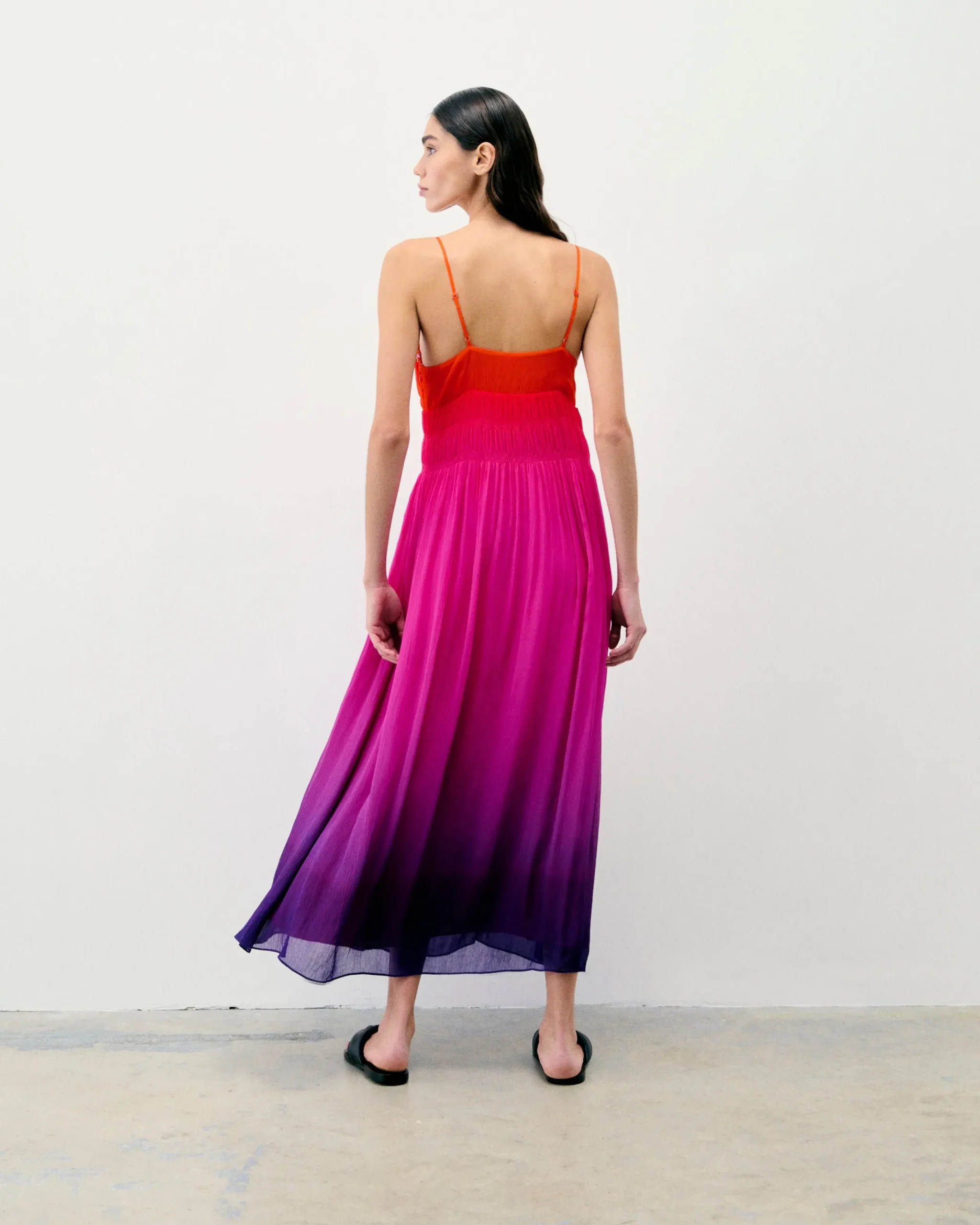 FROM FUTURE Robe Longue Bretelle Sofia BlurrySunset Flash Sale