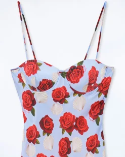 FROM FUTURE Robe Longue Bretelle Vénus CoquillagesEtCrustacés Clearance
