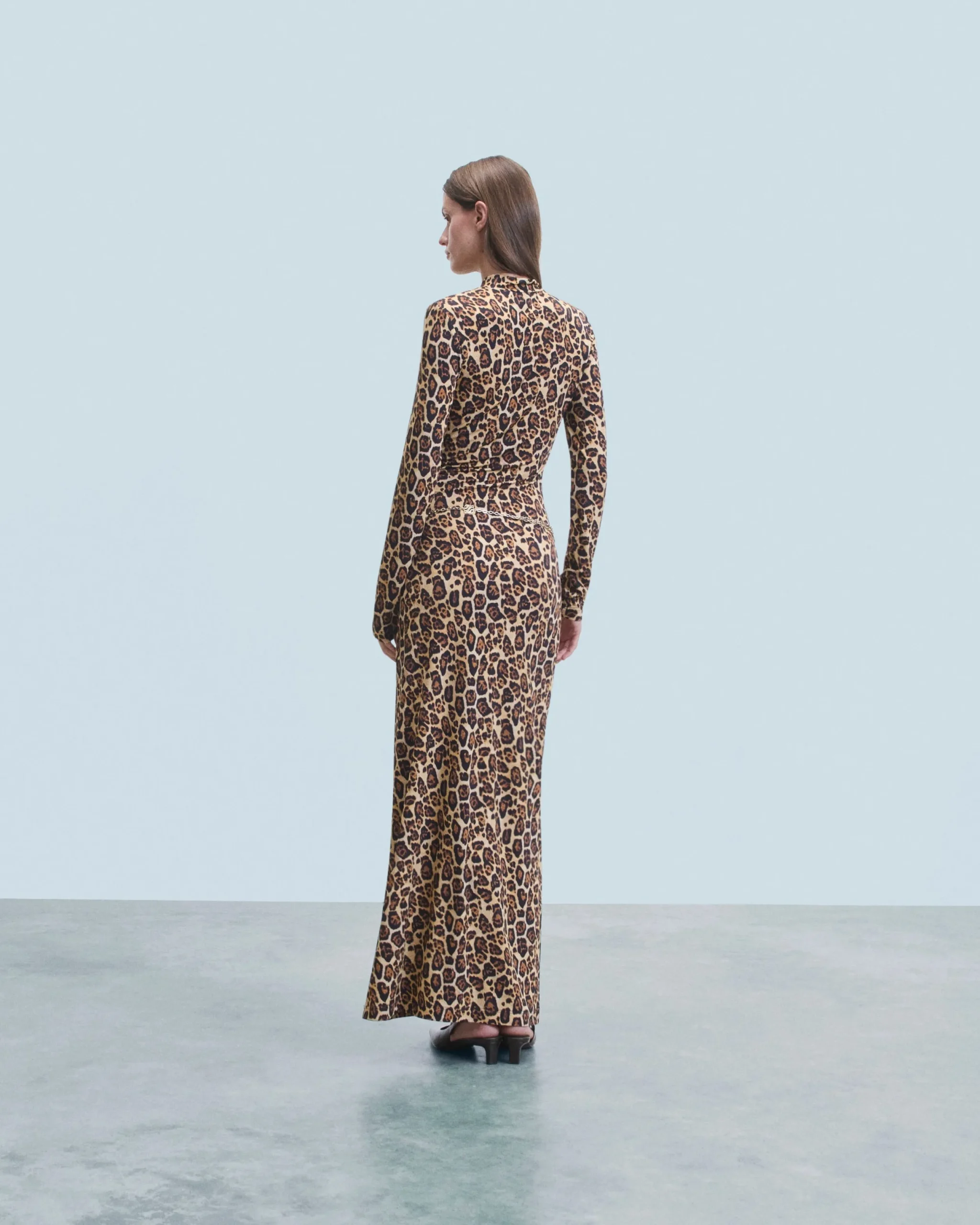 FROM FUTURE Robe Longue Manche Longue Jersey HotLeopard Outlet