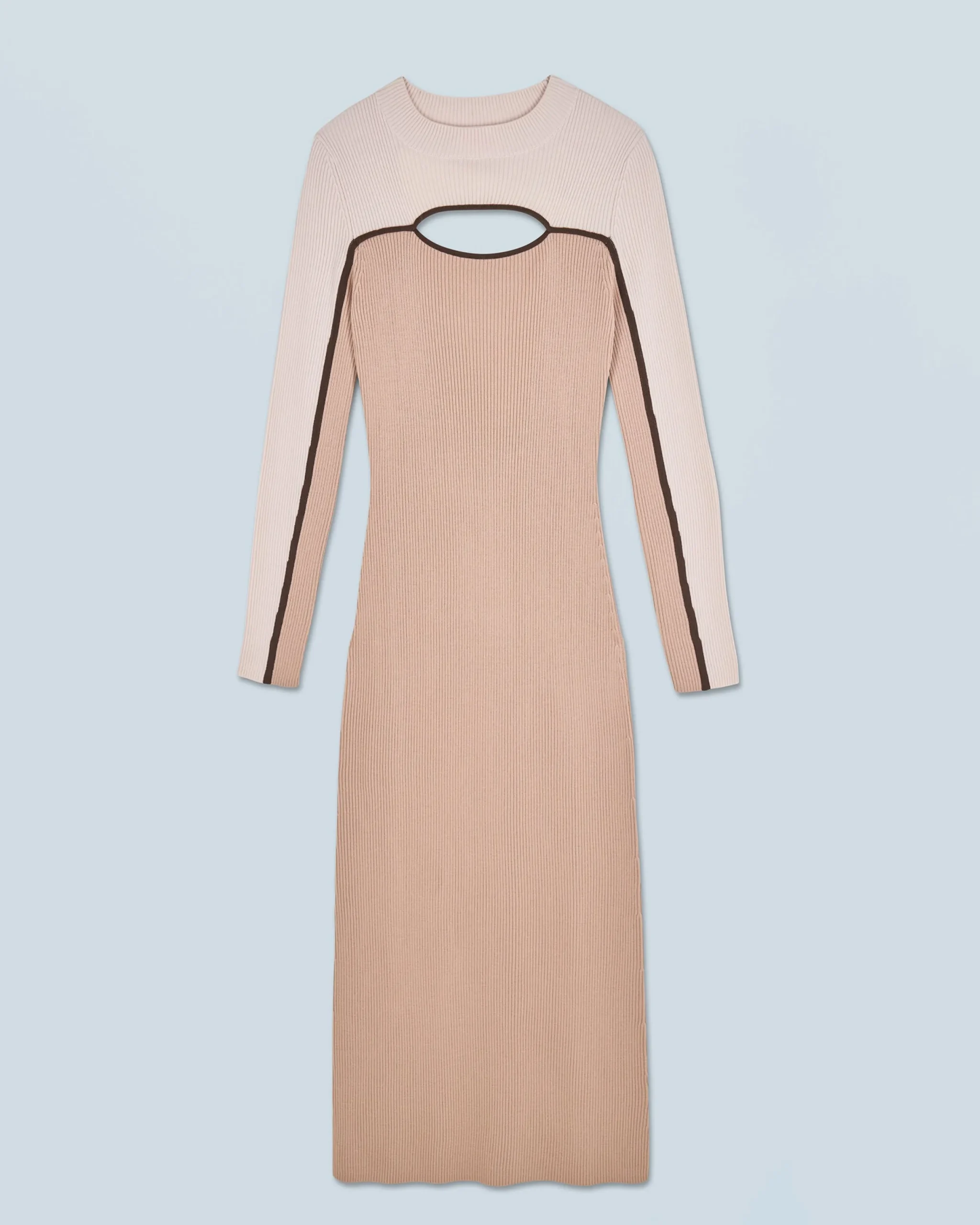 FROM FUTURE Robe Longue Manche Longue TropicalCamel Sale
