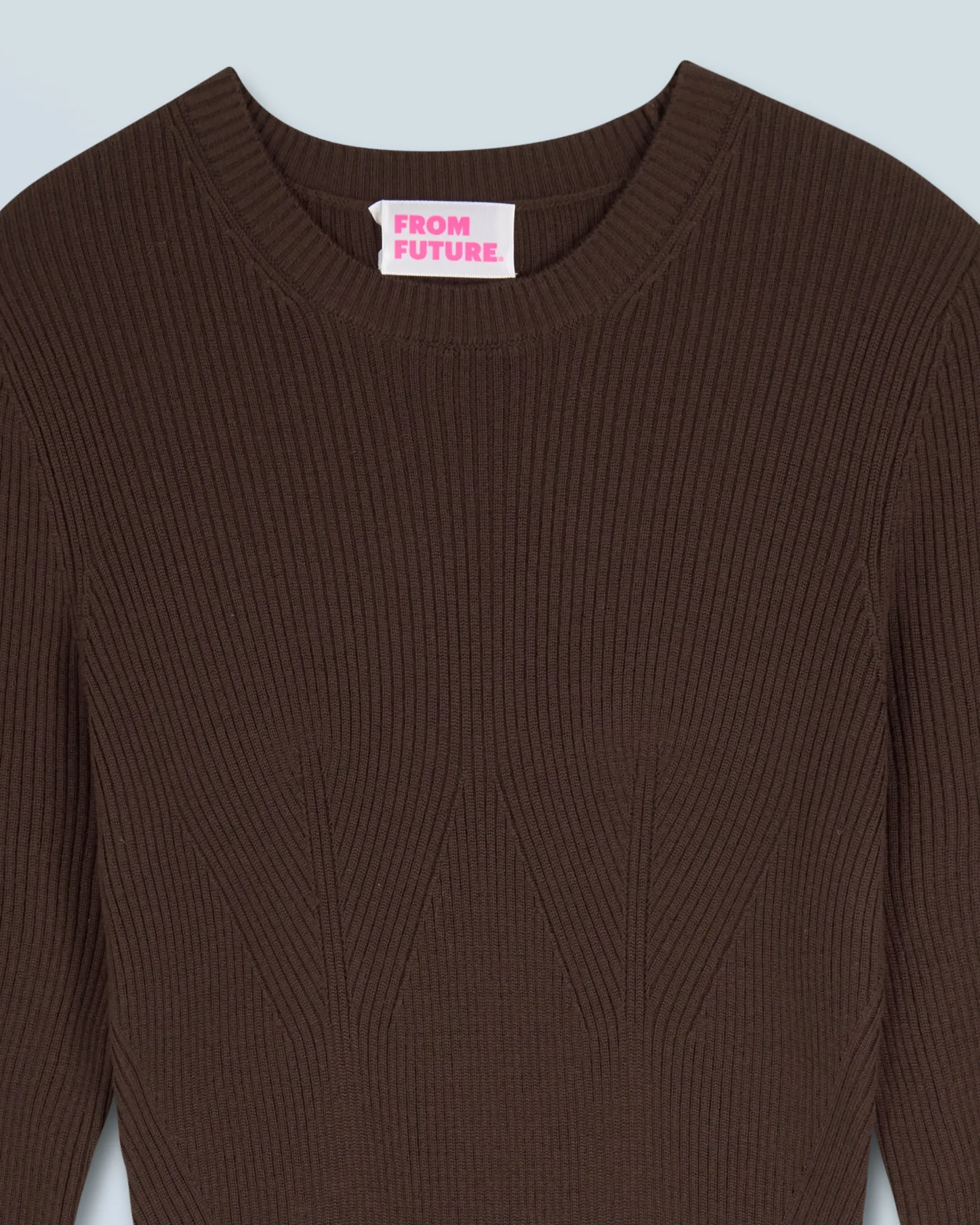 FROM FUTURE Robe Longue Manche Longue Chocolat Hot