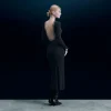 FROM FUTURE Robe Longue Manches Longues Noir Flash Sale