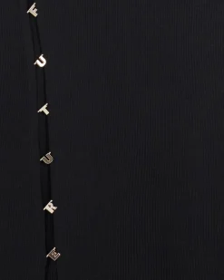 FROM FUTURE Robe Longue Manches Longues Noir Sale