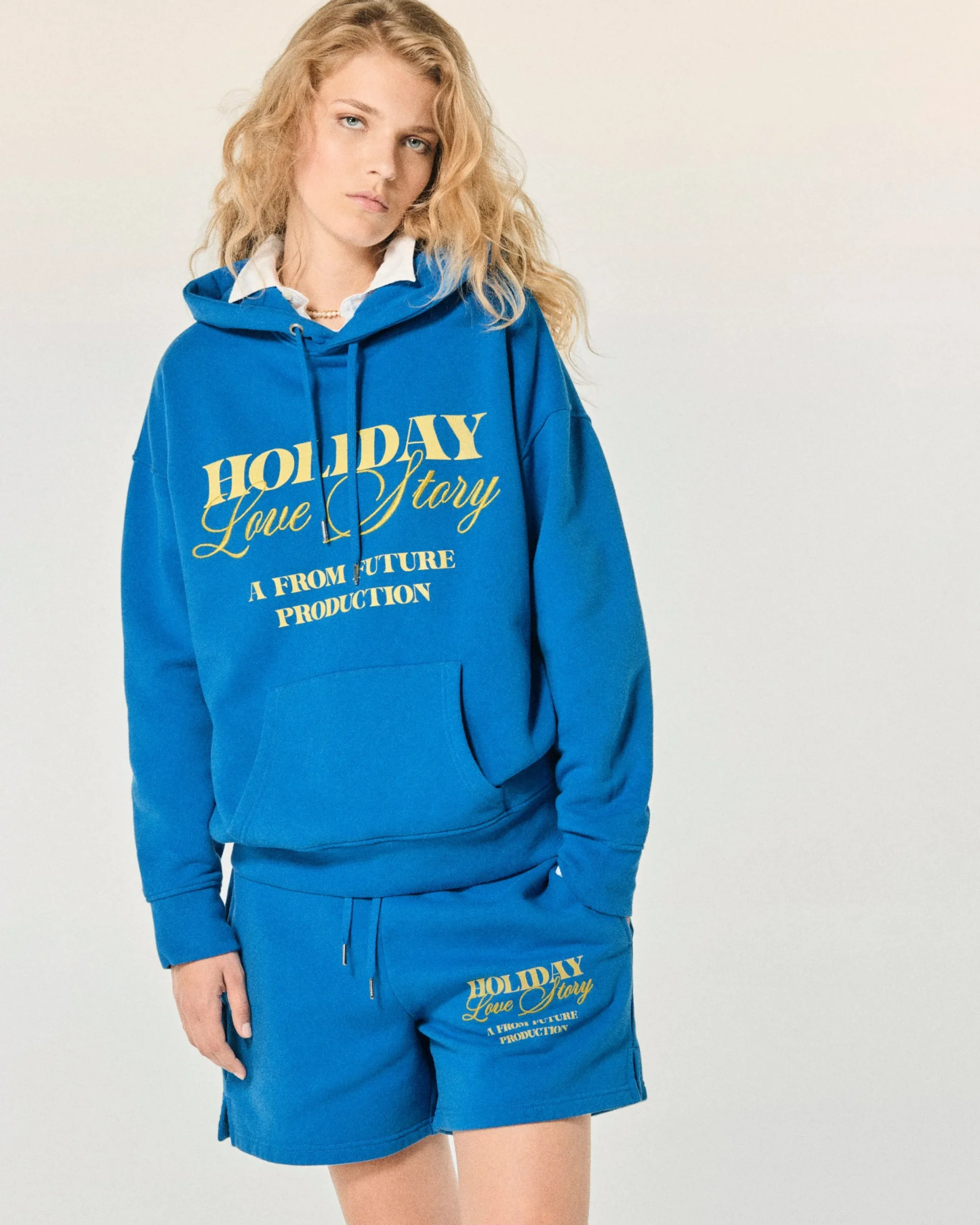 FROM FUTURE Sweatshirt Hoodie SurfBlue Hot