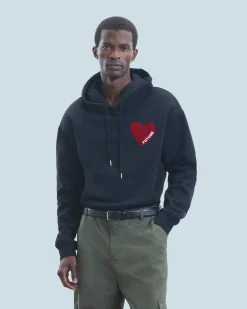 FROM FUTURE Sweatshirt Hoodie Coeur Noir Outlet