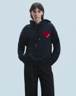 FROM FUTURE Sweatshirt Hoodie Coeur Noir Sale