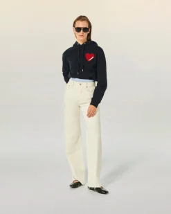 FROM FUTURE Sweatshirt Hoodie Coeur Navy Best Sale