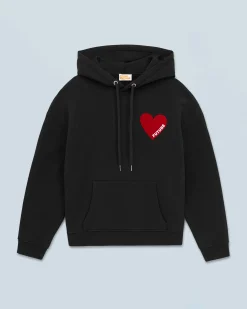 FROM FUTURE Sweatshirt Hoodie Coeur Noir Outlet
