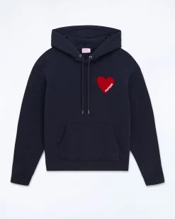 FROM FUTURE Sweatshirt Hoodie Coeur Navy Discount