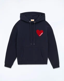 FROM FUTURE Sweatshirt Hoodie Coeur Navy Best Sale
