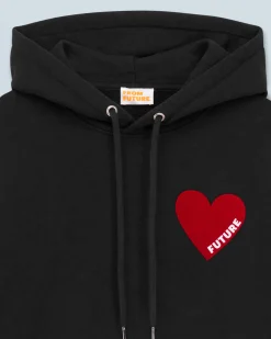 FROM FUTURE Sweatshirt Hoodie Coeur Noir Sale