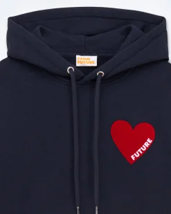 FROM FUTURE Sweatshirt Hoodie Coeur Navy Best Sale