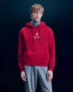 FROM FUTURE Sweatshirt Hoodie Ski Club DarkRed Flash Sale