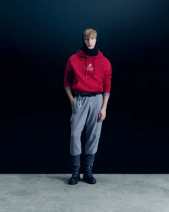 FROM FUTURE Sweatshirt Hoodie Ski Club DarkRed Flash Sale