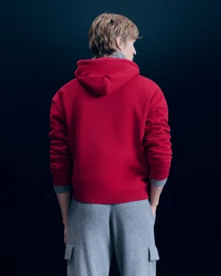 FROM FUTURE Sweatshirt Hoodie Ski Club DarkRed Flash Sale