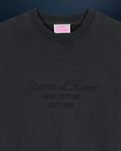 FROM FUTURE Sweatshirt Hoodie Ski Club WashedBlack Cheap