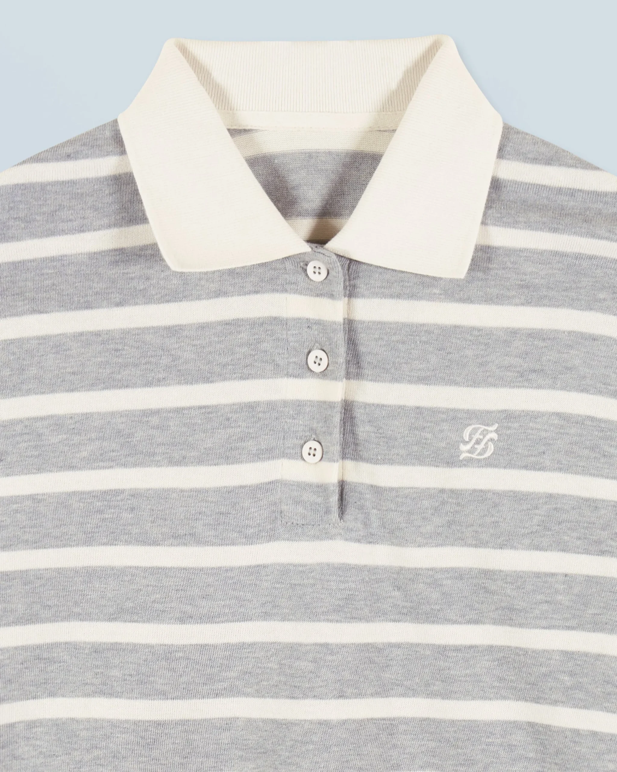 FROM FUTURE Sweatshirt Polo FF GrisChinéClair Discount
