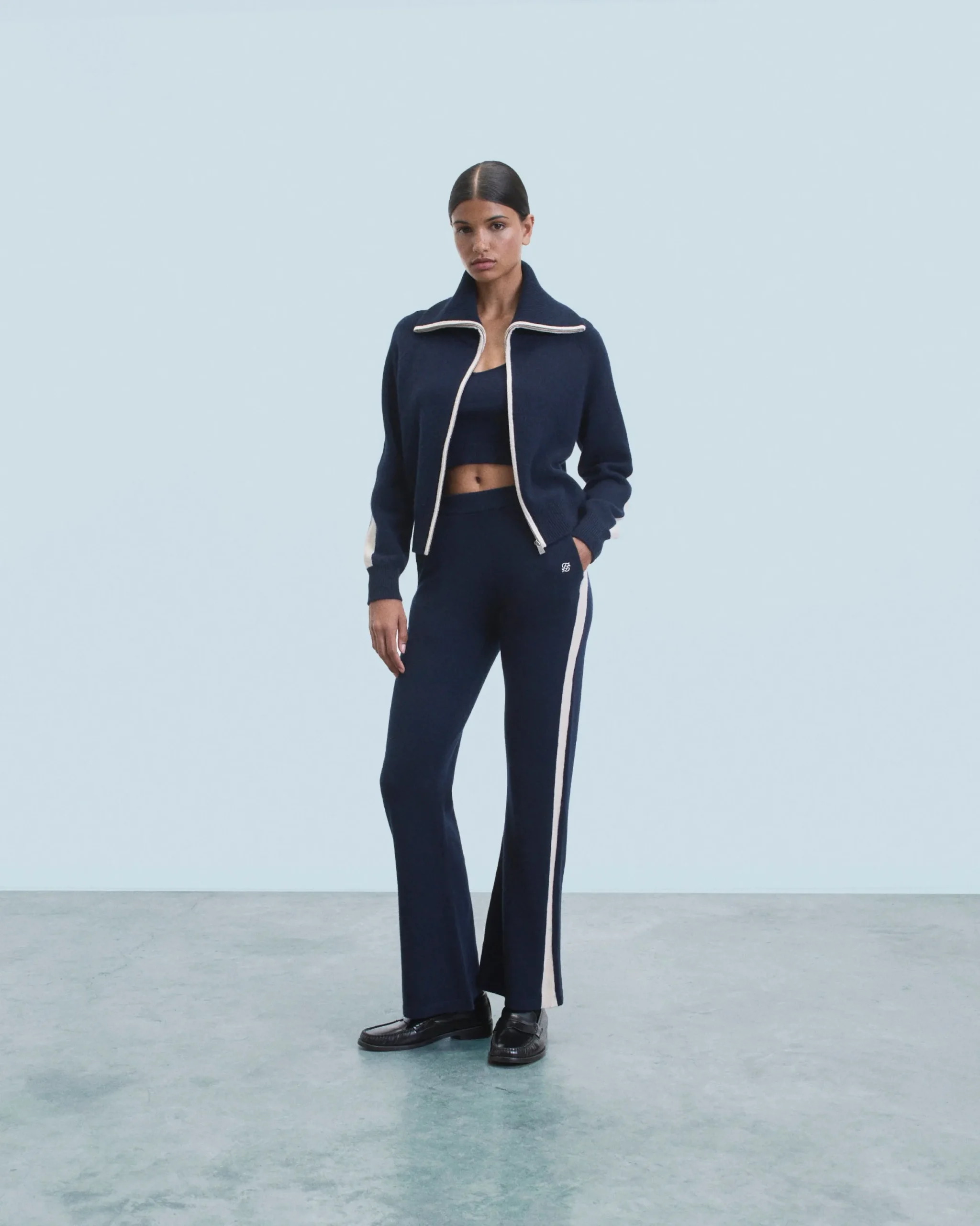 FROM FUTURE Top Bretelle Navy Cheap
