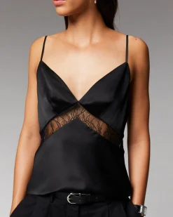 FROM FUTURE Top Bretelle Dentelle Noir Store