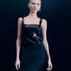 FROM FUTURE Top Bretelle Sequins Noir Discount