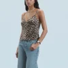 FROM FUTURE Top Caraco WinterLeopard Clearance