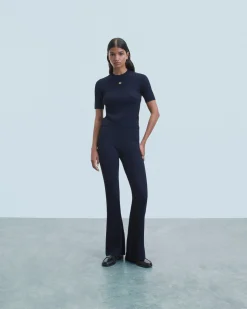FROM FUTURE Top Manches Courtes Navy Sale