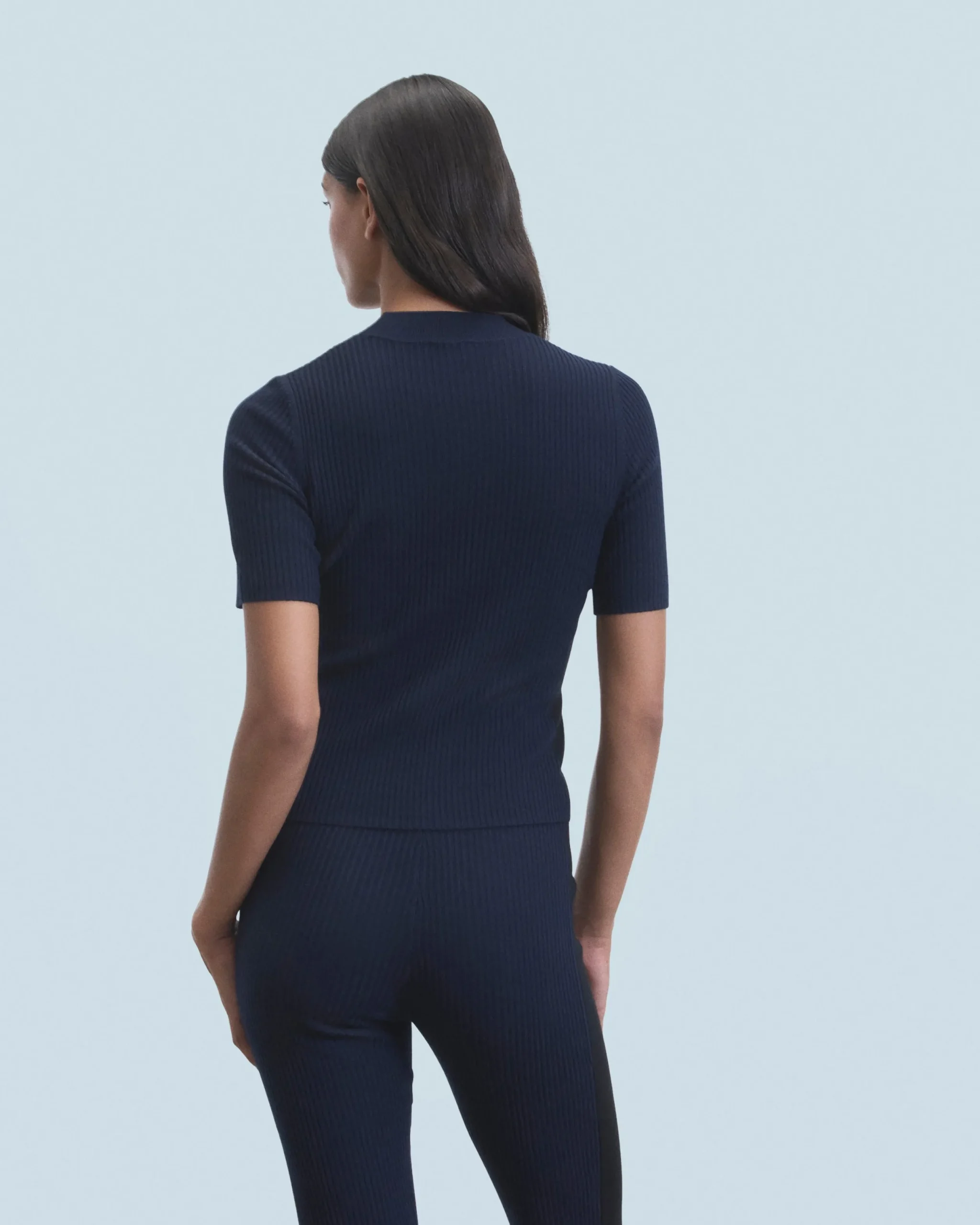 FROM FUTURE Top Manches Courtes Navy Sale