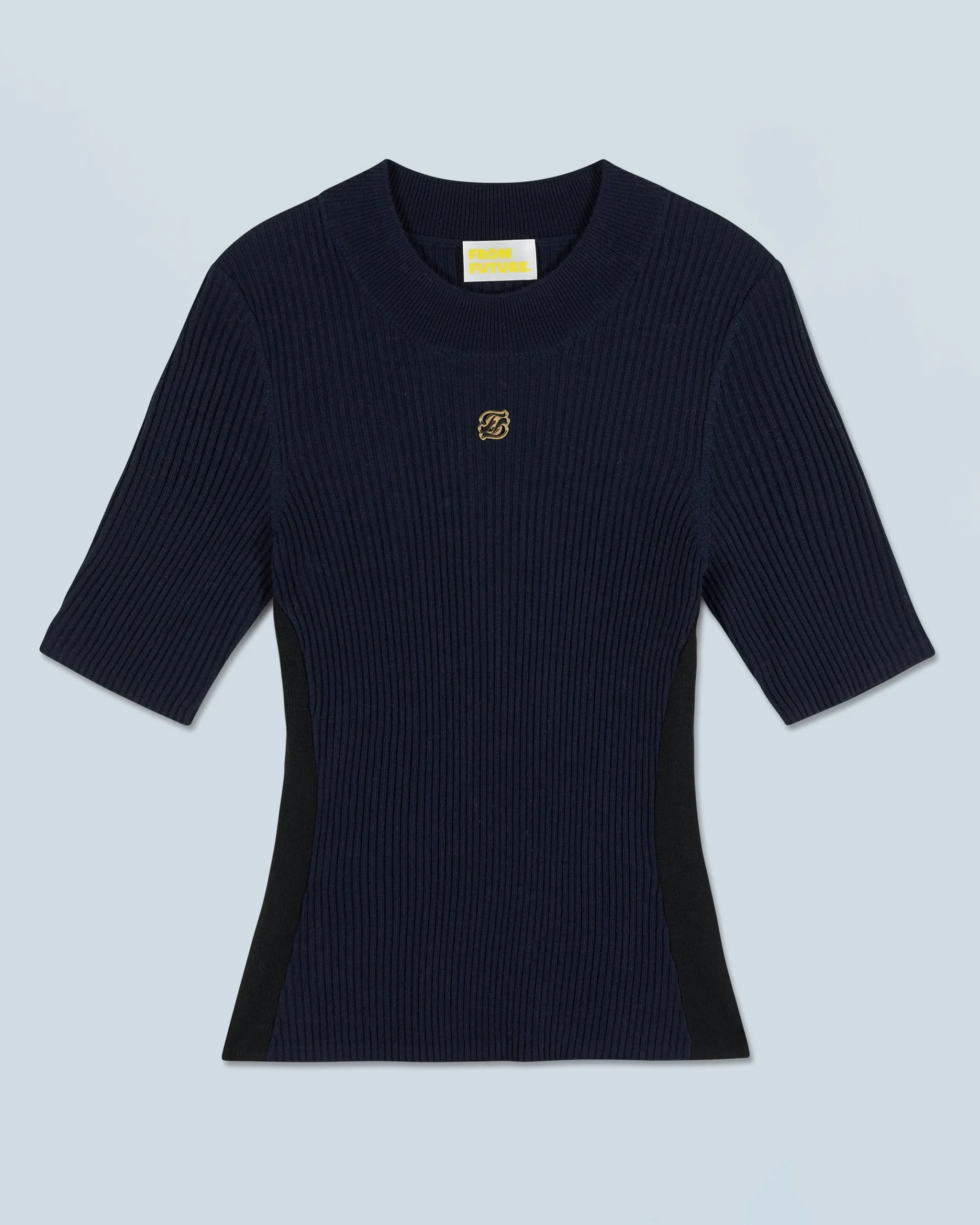FROM FUTURE Top Manches Courtes Navy Sale