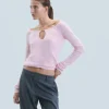 FROM FUTURE Top Manches Longues en Cachemire Brossé FairyPink Best