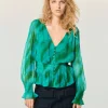 FROM FUTURE Top Manches Longues Golda MarvelousGreen Cheap