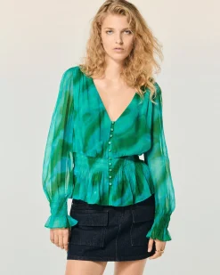 FROM FUTURE Top Manches Longues Golda MarvelousGreen Cheap