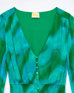 FROM FUTURE Top Manches Longues Golda MarvelousGreen Cheap