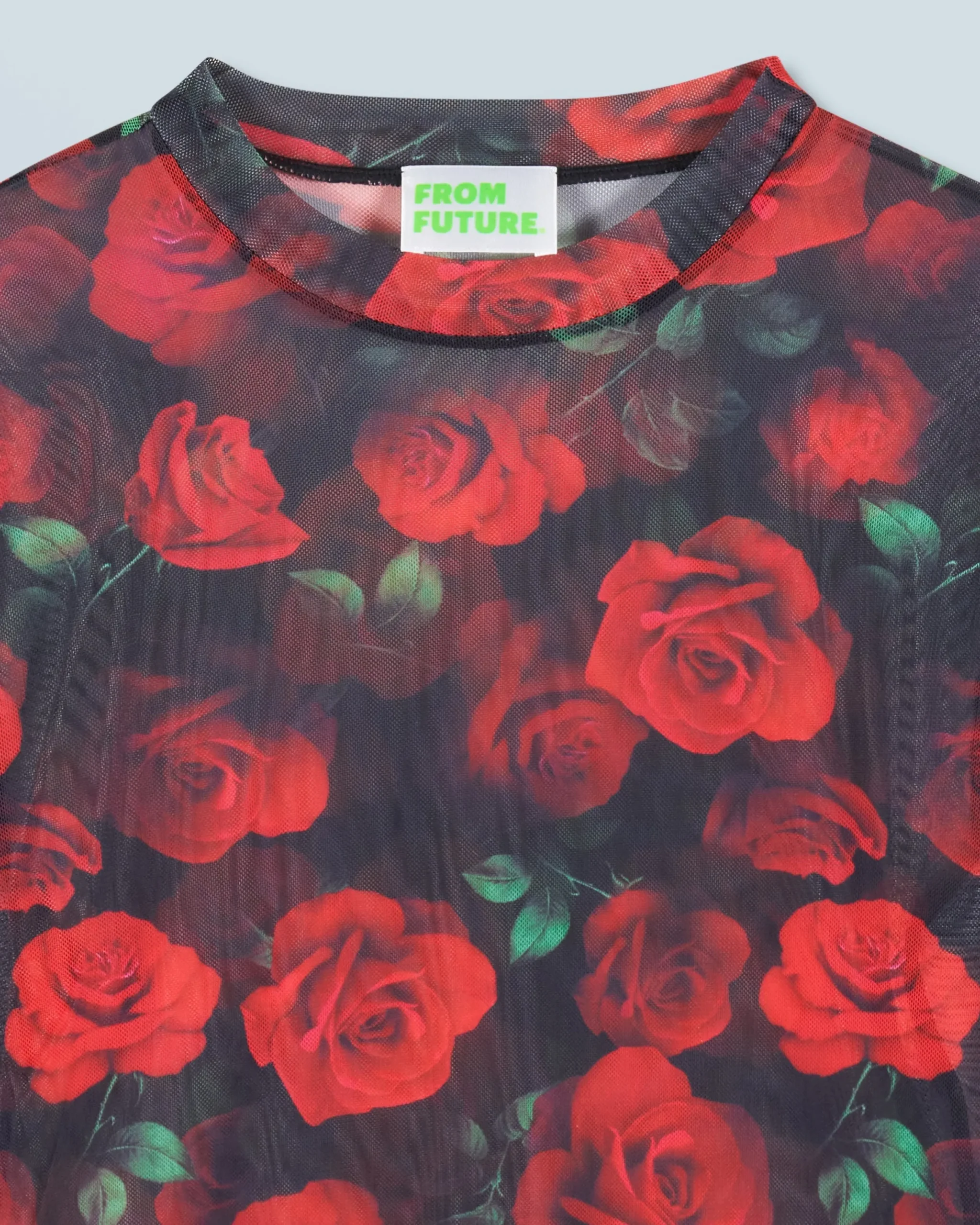 FROM FUTURE Top Manches Longues Mesh PassionateRose Cheap