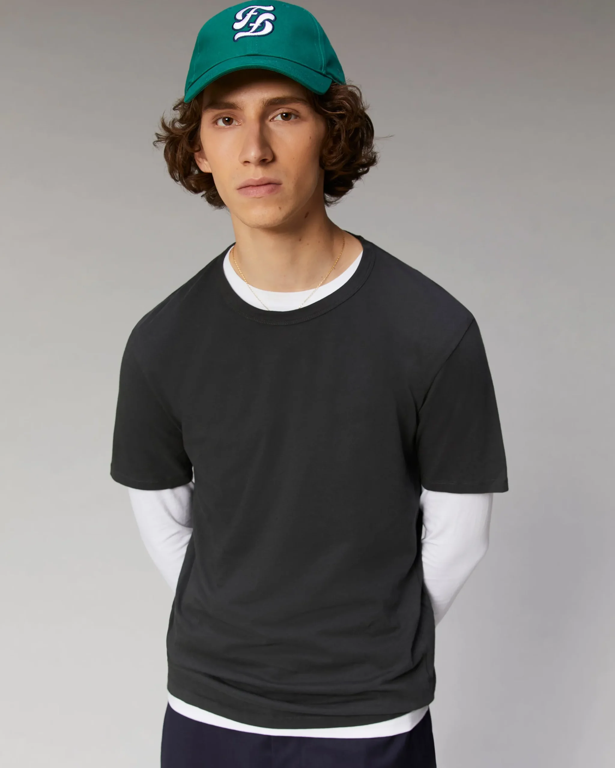FROM FUTURE T-Shirt Col Rond Basique Anthracite Online