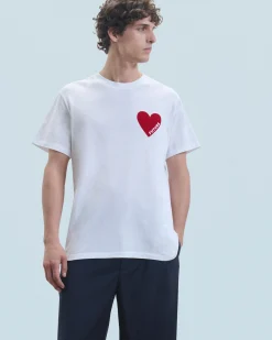 FROM FUTURE T-shirt Col Rond Coeur Blanc Best