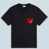 FROM FUTURE T-shirt Col Rond Coeur Noir Cheap